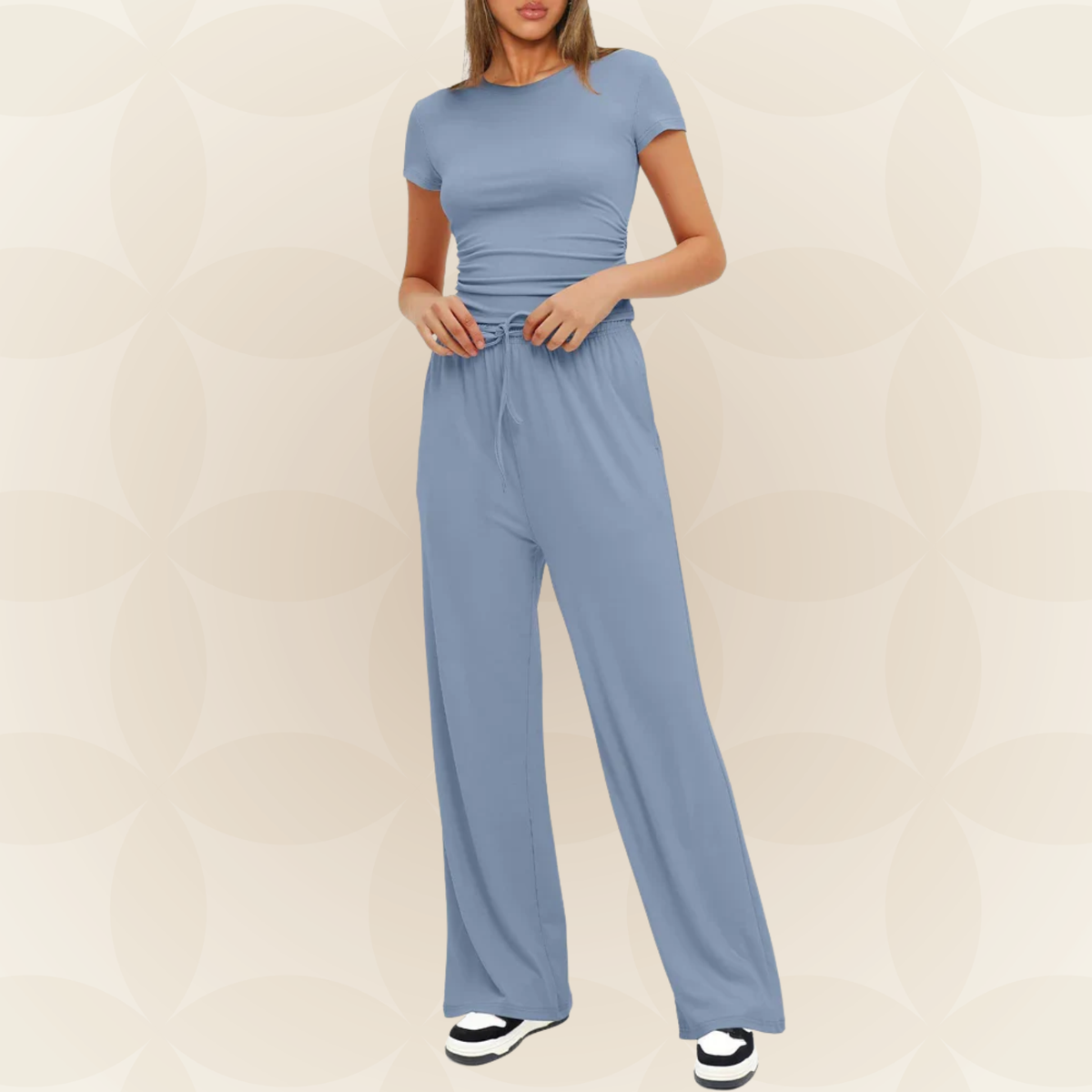 Monique - Effen Casual Tweedelige Zomersetje
