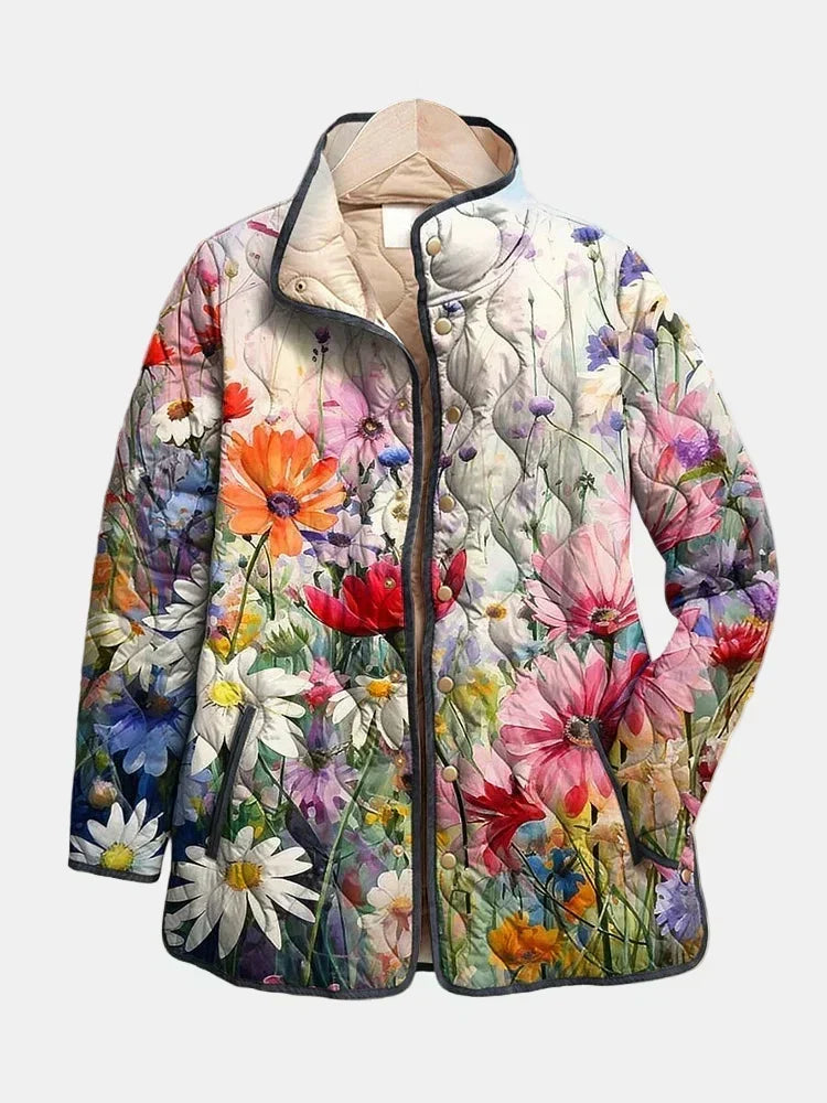 Manon | Gewatteerde Jas Bloemen van het Veld