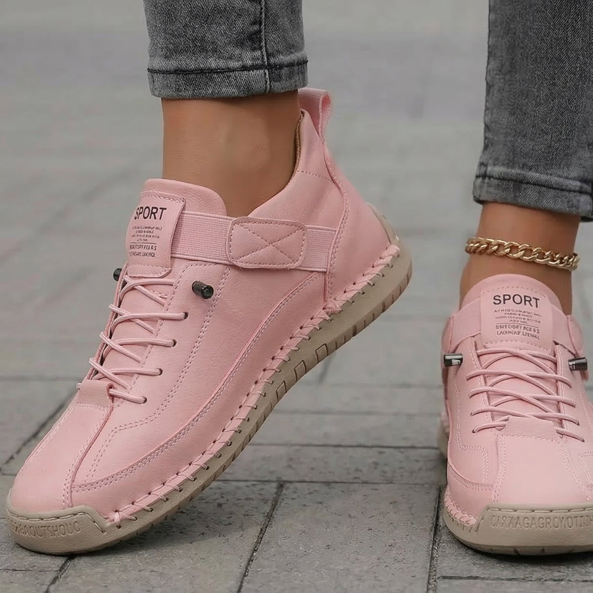 Gisela - Comfortabele orthopedische schoenen met leereffect