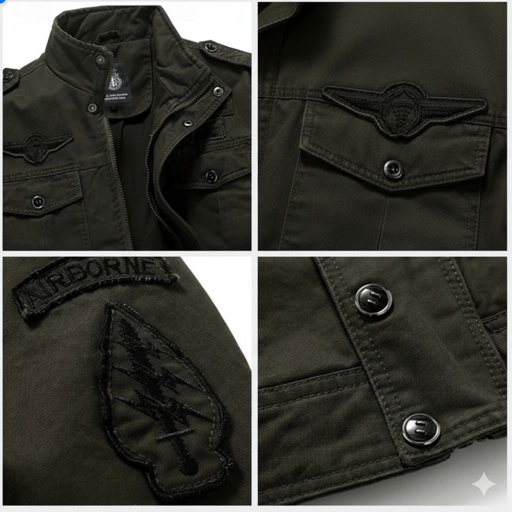NOAH | GESTRUCTUREERDE MILITAIRE JAS