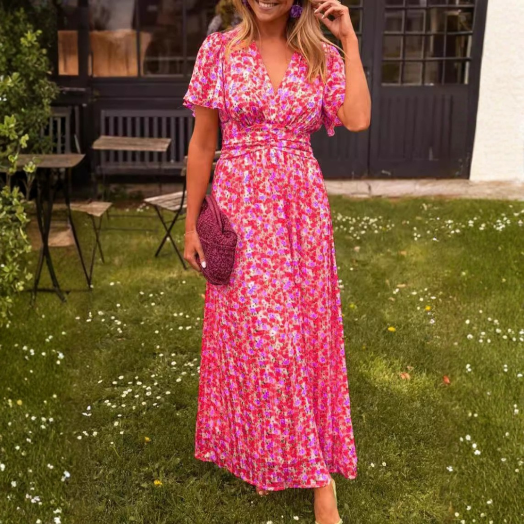Elis – Lange en luchtige jurk met bloemenprint