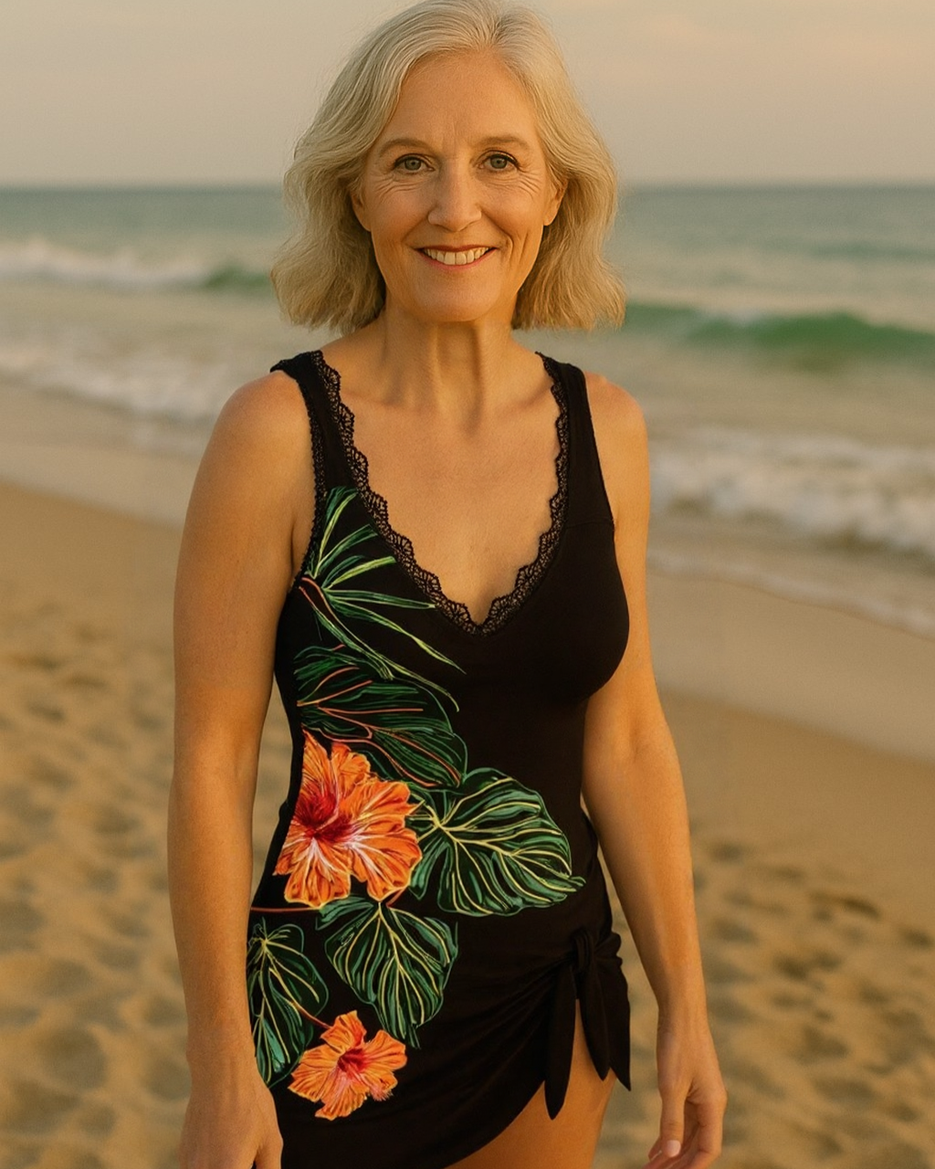 Cátia - Tankini met bloemenpatroon