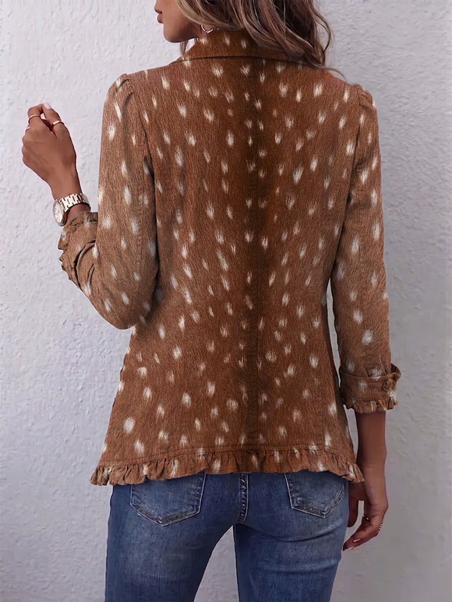 Nolinda™ | Dierenprint Dubbelbreasted Jas
