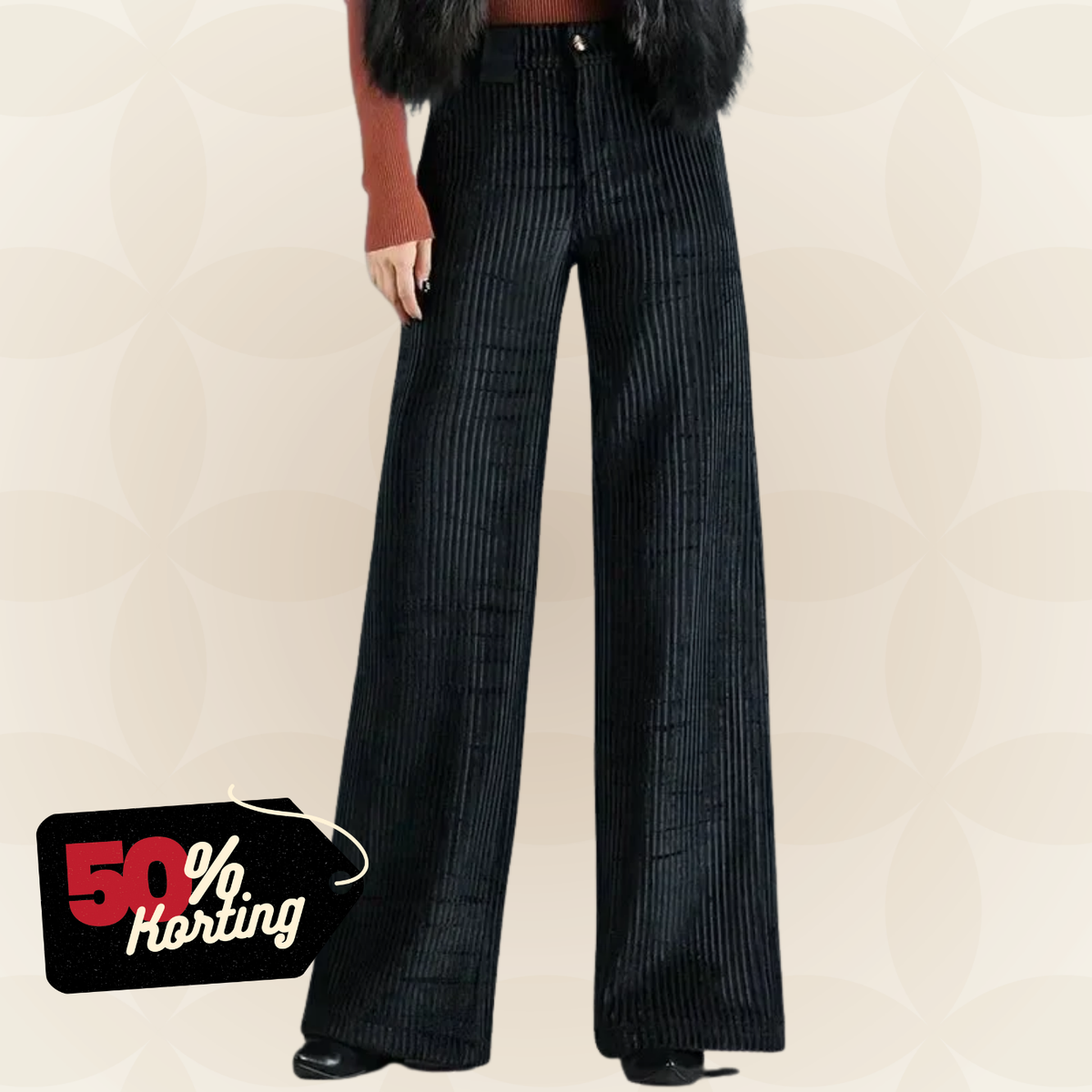 Lot - Hoge taille corduroy broek