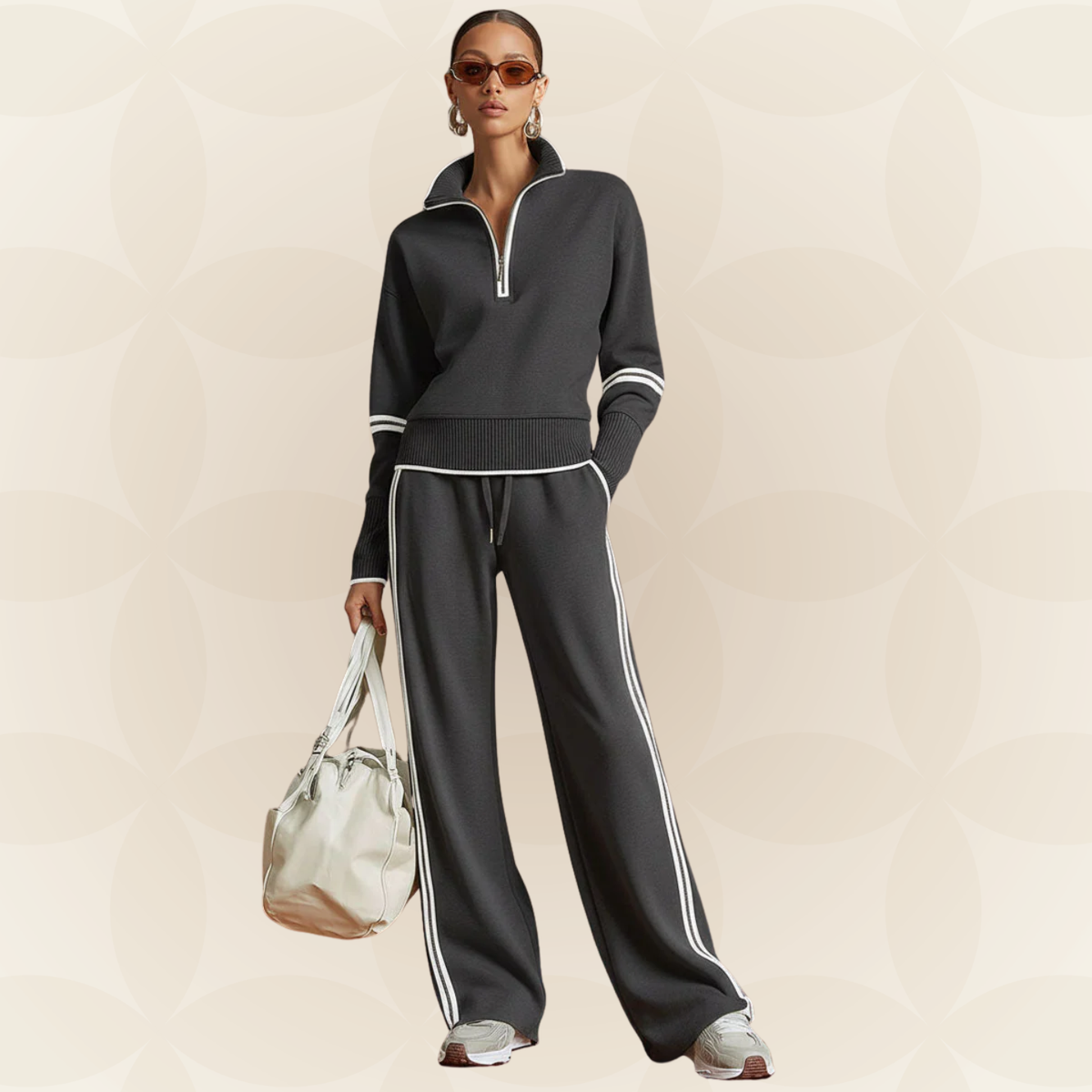 Marieke – Comfortabel set met brede pijpen