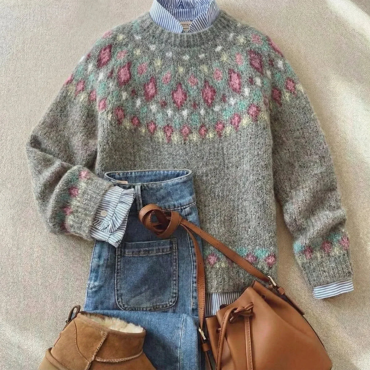 Rebecca™ | Chique Vintage Gebreide Trui