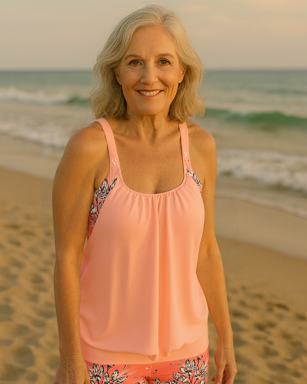 Filipa - Klassieke tankini met bloemenprint