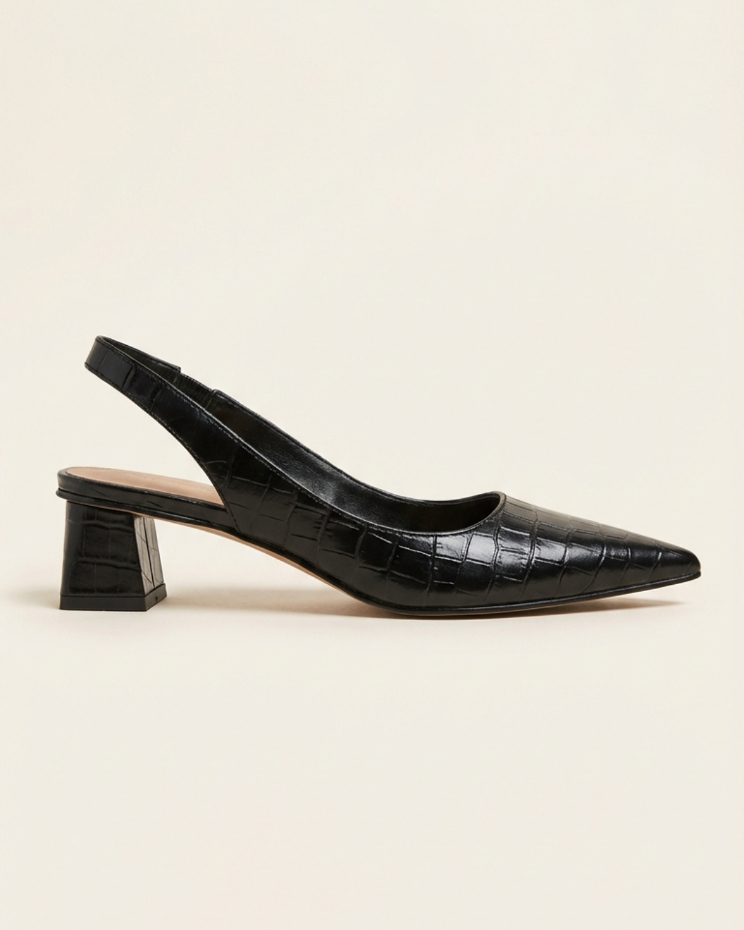 Olga - Elegante vierkante hak schoenen