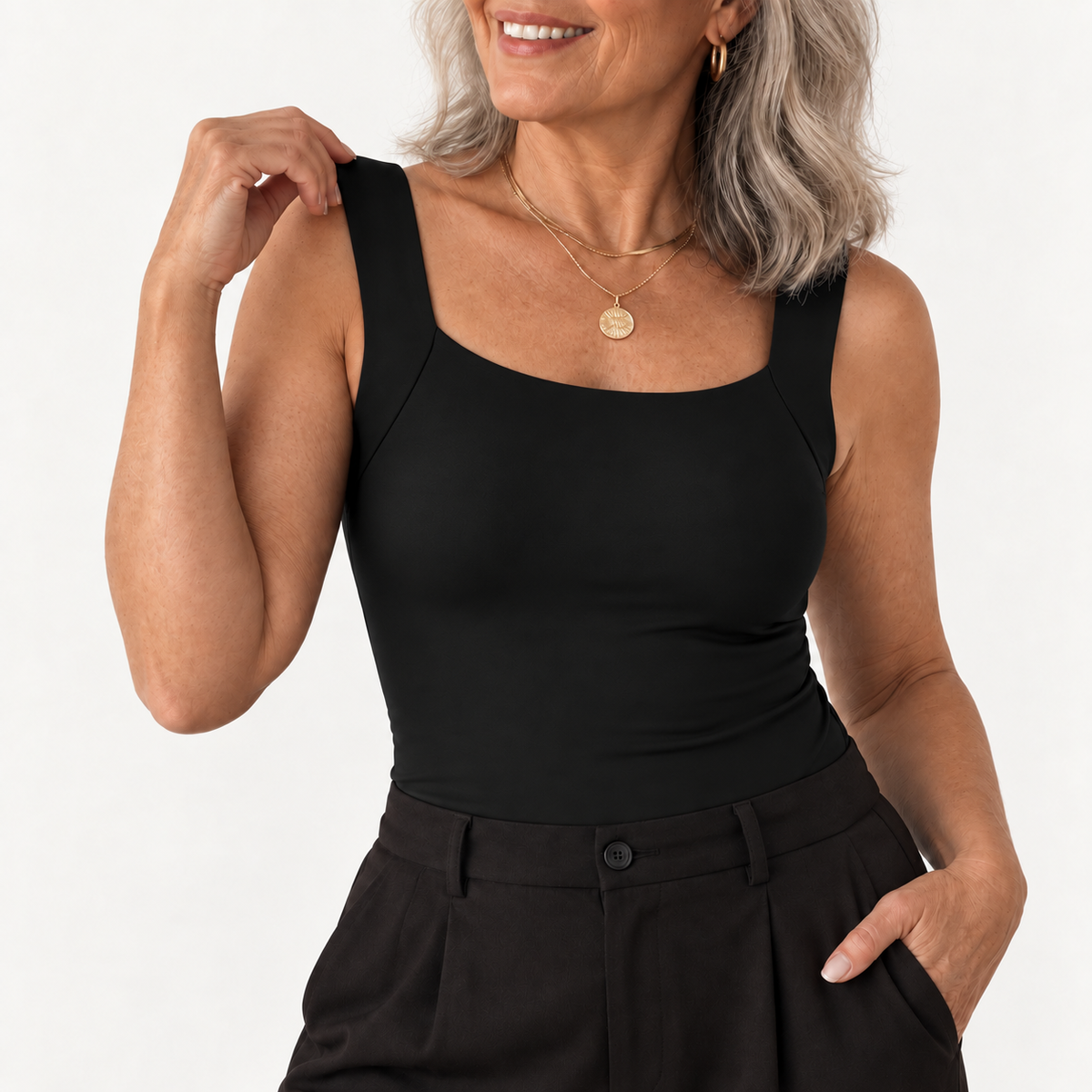 Jet | U-hals Shapewear Tanktop met Ingebouwde Beha