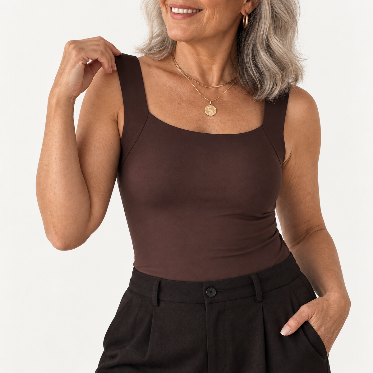 Jet | U-hals Shapewear Tanktop met Ingebouwde Beha