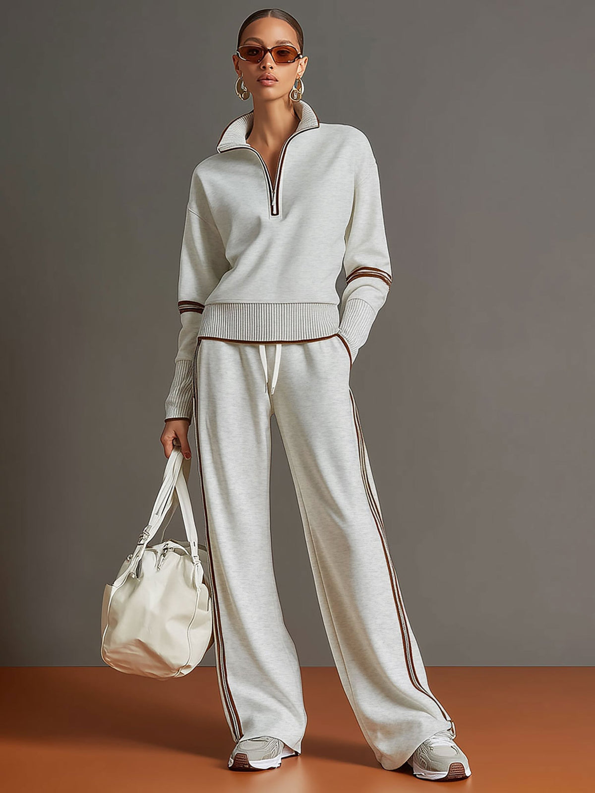 Marieke – Comfortabel set met brede pijpen
