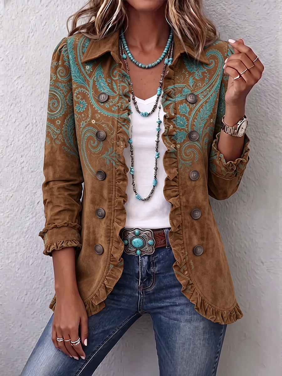 Goldenridge™ | Paisley Dubbelzijdige Jas